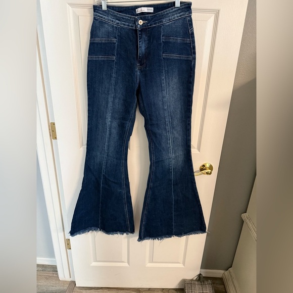 KanCan Dark Blue Flare Jeans - Picture 6 of 7